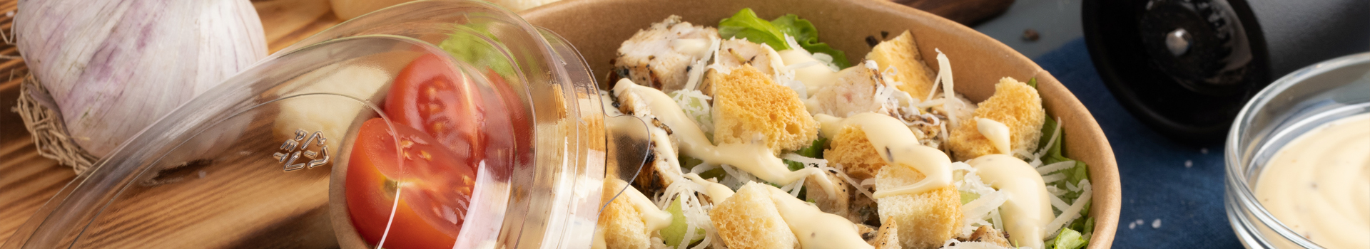 Salatbægre med løst låg Salatbægre med løst låg