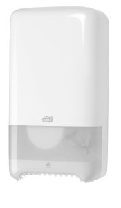 Tork T6 Twin Dispenser t/ Toiletpapir Mid-Size, Hvid - 1 stk