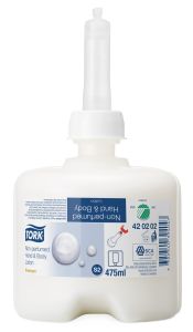 Tork S2 Hand & Body Lotion Parfumefri - Hvid 475 ml