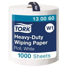 Tork W1 Aftørringsrulle Kraftig 2-lag 0.369 x 340 m Hvid
