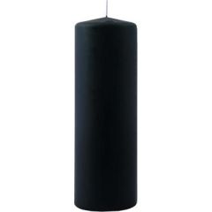 Bloklys Brændetid 60 timer, Ø60 x 180 mm, Sort - 12 stk/krt