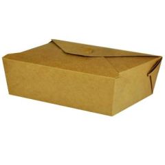 Karton Takeaway Æske 1200 ml Bio Coated Brun - 50 stk/ps
