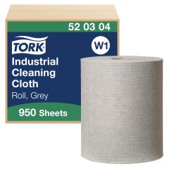 Tork W1 Aftørringsrulle Industrirulle 1-lag Grå 1 rl/krt