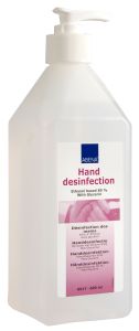 Abena Hånddesinfektion 85% ethanol m. pumpe - 600 ml/stk