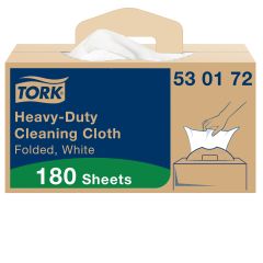 Tork Aftørringsklud Kraftig Hvid - 180 stk/krt