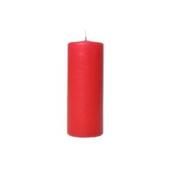 Bloklys Brændetid 80 timer, Ø70 x 180 mm, Rød - 12 stk/krt