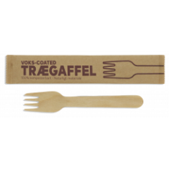 Træ Gaffel Voksbehandlet Enkeltpakket FSC 155 mm - 100 stk/pk