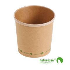 Karton Suppebæger PLA Coated 360 ml Brun - 25 stk/pk