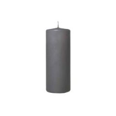 Bloklys Brændetid 80 timer, Ø70 x 180 mm, Grå - 12 stk/krt