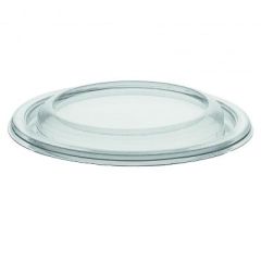 RPET Låg Rund/Flad Klar Ø129 x 16 mm - 42 stk/pk