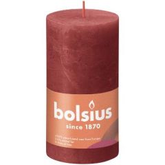 Bloklys 60 timer, Ø68 x 130 mm, Rustik Rød - 4 stk/krt