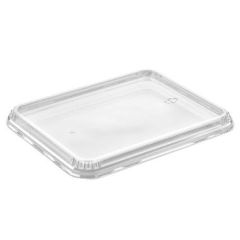 Plastlåg Lavt 231 x 183 x 18 mm APET Klar - 372 stk/krt