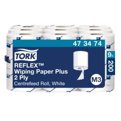 Tork M3 Håndklæderulle Reflex 2-lag 67 m Hvid - 9 rl/krt