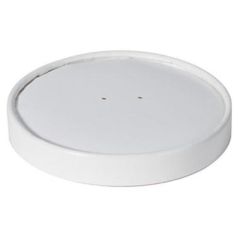 Pap Låg til Soup-To-Go Bæger Hvid Ø115 mm - 25 stk/ps