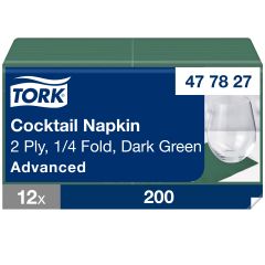 Tork Serviet 24x24 cm 2-lag, Grøn - 200 stk/pk