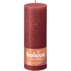 Bloklys 85 timer, Ø68 x 190 mm, Rustik Rød - 4 stk/krt