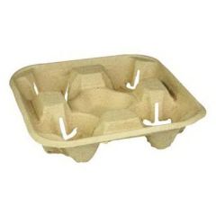 Pap Kopholder t/4 bægre Natur - 65 stk/ps