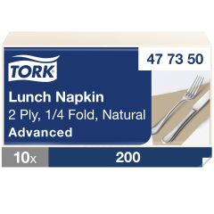 Tork Frokostserviet 2 lag, Natur - 200 stk/Pk.