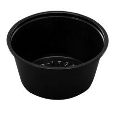 Dressingbæger 90 ml 3 oz Ø74x32 mm PP Sort 250 stk