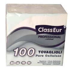 Serviet ClassEur Hvid 33 x 33 cm 2-lag 100 stk pr. pakke
