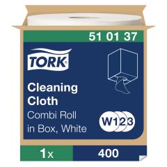 Tork W1/W2/W3 Aftørringsrulle 0.38 x 0.32 x 152 m Hvid