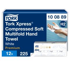 Tork Håndark Premium H2 Z-Fold 2-lag - 12 pk x 225 ark/krt