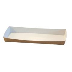 Pap Pølsebakke m/kant 200 x 90 x 20 mm - 100 stk/ps