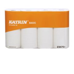 Katrin Basic køkkenrulle 2-lags, Natur Hvid - 8 pk. x 4 Rl/krt