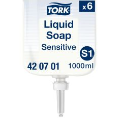 Tork S1 Sensitiv Sæbe, Uparfumeret - 1 L/stk