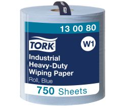 Tork W1 Aftørringsrulle Ekstra Kraft Industri 3-lag Blå