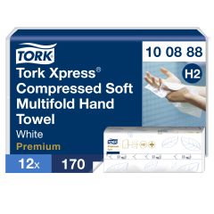 Tork Håndark Premium H2 M-Fold 2-lag - 12 pk x 170 ark/krt