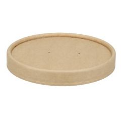 Pap Låg Verive til Soup-To-Go bæger Brun Ø116 mm - 25 stk/ps
