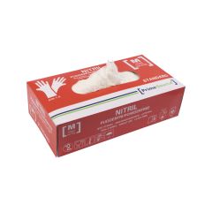 Prime Source Nitril Engangshandske Standard str. M u/Pudder Hvid - 100 stk/pk