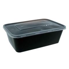 Nudelbakke Catersource m/låg Sort PP 750 ml - 6 pk x 50 stk/krt