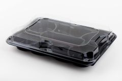 Gourmet Bakke m/Låg 7 rum PET 35 x 24,5 cm - 25 stk/pk