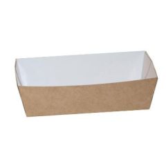 Pap Pommes Frites Bakke nr. 1 Brun/Hvid - 100 stk/ps