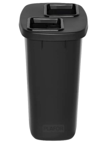 Duo affaldsspand 2x45 L sort - 1 stk
