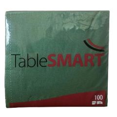TableSmart Serviet 40 x 40 cm 3-lags Mørkegrøn - 100 stk/pk