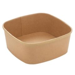 Salat/Wok skål firkantet pap 1200 ml 17 x 17 cm FSC - 50 stk/pk