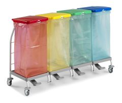 TTS Skraldestativ DUST m. pedal, 4 x 70 L - 1 stk