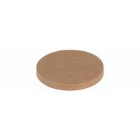 Kraft/PLA Låg til isbæger Rund Ø96 mm Brun - 25 stk/pk