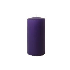 Bloklys 60 timer, Ø60 x 180 mm, Mørkelilla - 12 stk/krt