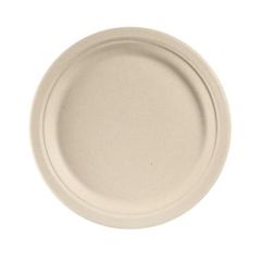 Bagasse Tallerken Natur Rund 26 cm - 50 stk/pk