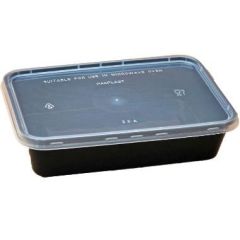 Nudelbakke m/låg 650 ml til microovn - 250 stk/krt
