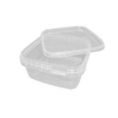 Låg til condibøtte 129 x 129 x 8.5 mm PP Klar - 24 stk/pk