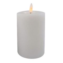 LED Bloklys Ø7.5 x 15 cm u/ladestation - 2 stk/sæt