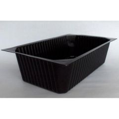 Bakke 1-rum 2000 ml 265 x 162 x 70 mm PP Sort - 150 stk/krt