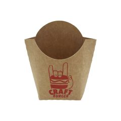 Pommes Frites Holder Craft Burger 80 x 30 x 140 mm - 750 stk/krt - UDEN AFGIFTER OG GEBYR