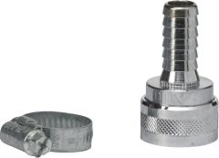 Nito Slangekobling 1/2", Sølv i forkromet messing - 1 stk