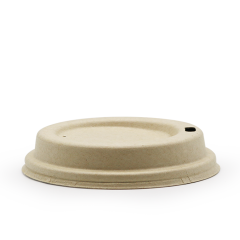 Sukkerrørsfiber Kaffelåg Natur 12/16 oz kaffebæger - 50 stk/pk